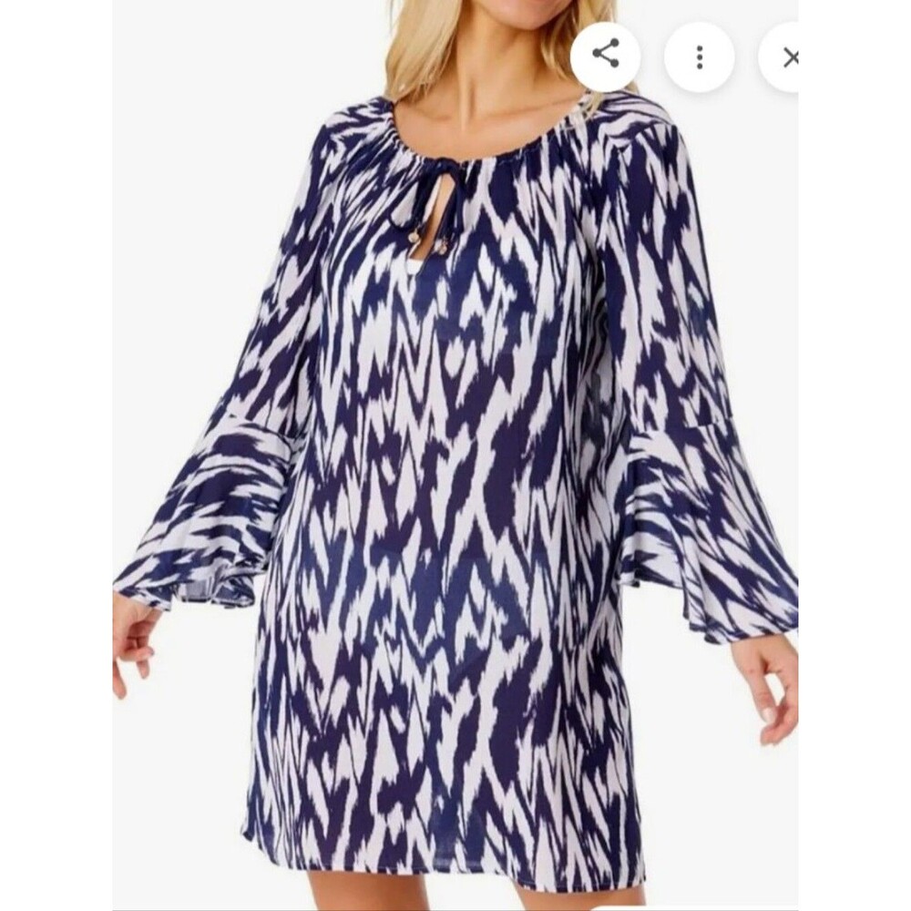 New Anne Cole Swim Cover Up Navy Size Medium/Large NWT
